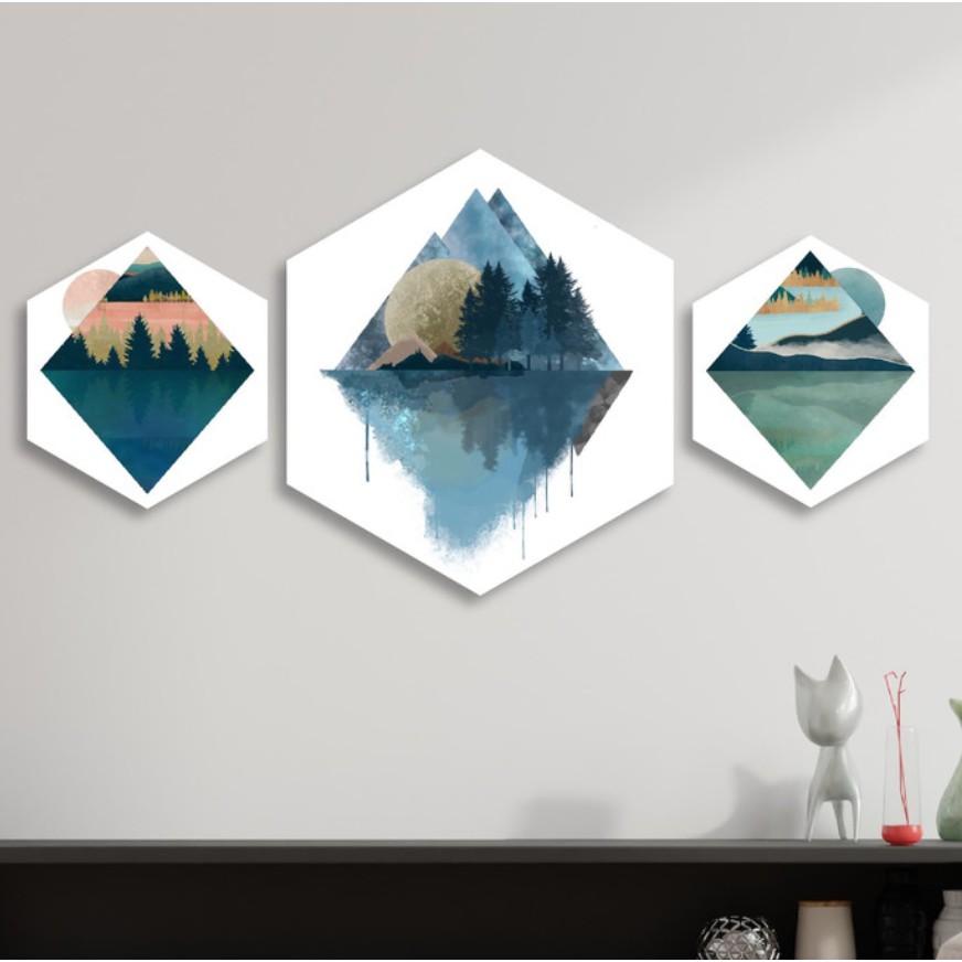 Hiasan Dinding Kanvas Art print lukisan alam (E05)