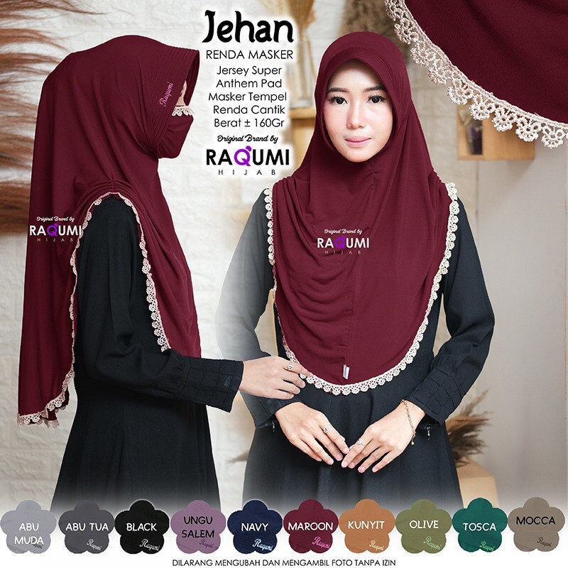 [Original Raqumi]NEWJehan Renda Masker Hijab by Raqumi Hijab