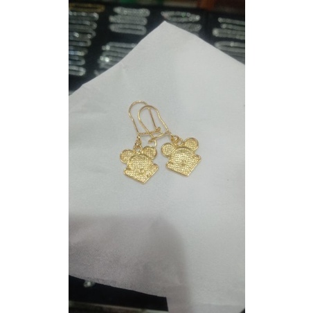 Anting Mikey besar sepuh emas 24k