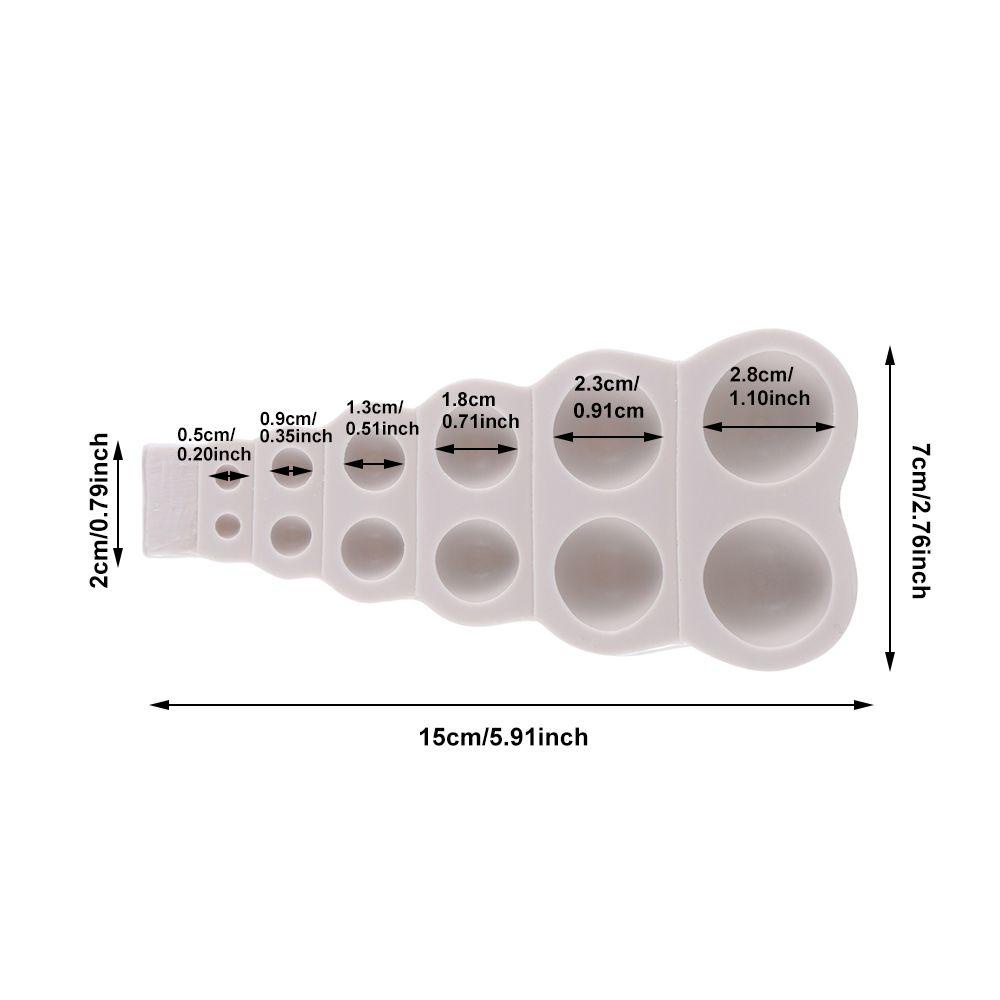 Solighter Cetakan Kue Setengah Bola Fudge Mutiara Besar Kecil 3D Manik Silicone Mold