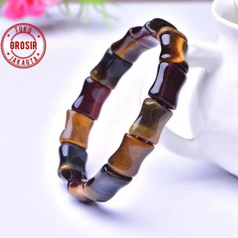 Gelang Tiger Eye Model Tulang