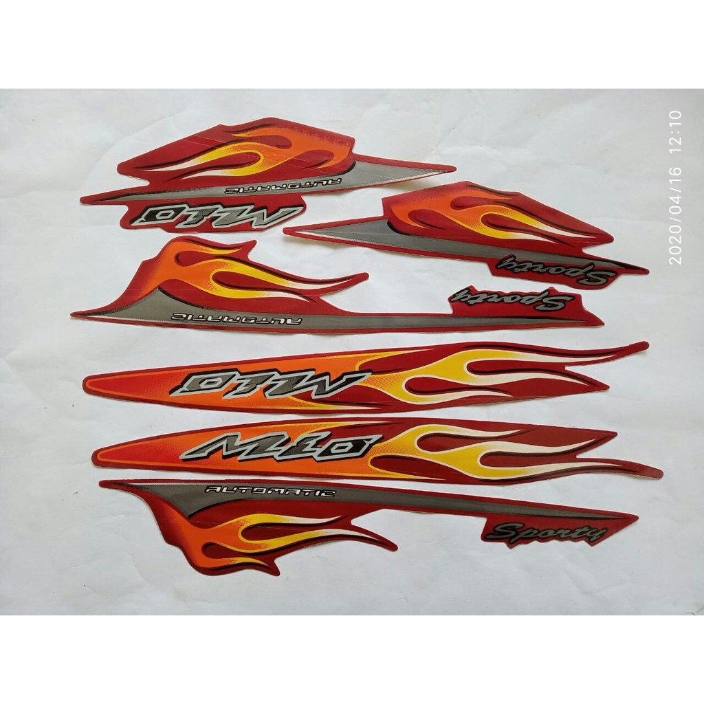 Stiker motor mio sporty 2006 merah