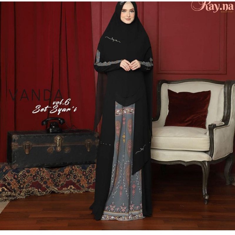 PRELOVED VANDA SET SYARI HITAM BY RAYNA