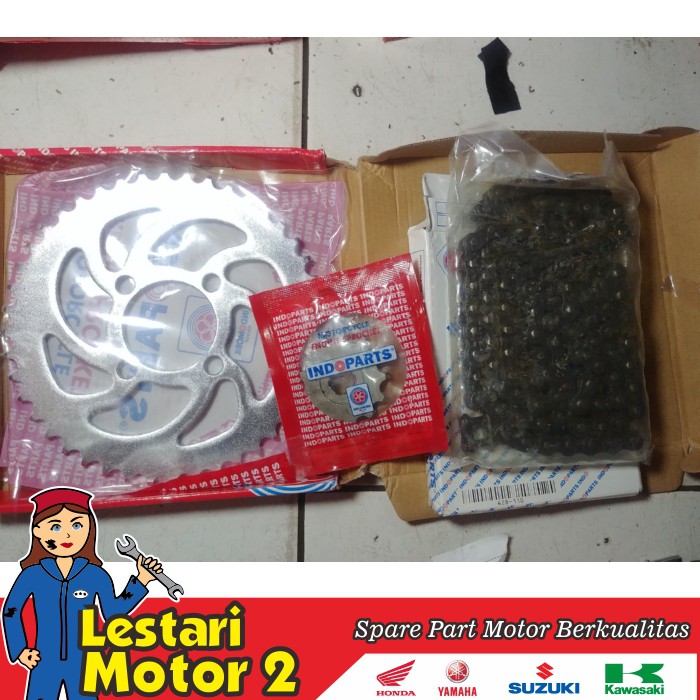 Promo Gir Set/ Gear Set/Chain Kit Indopart/Indoparts Suzuki Shogun 125