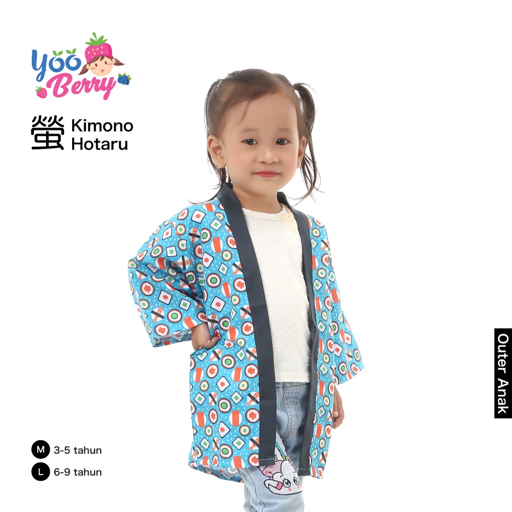 YooBerry Outer Kimono Anak Hotaru Kids Baju Yukata Perempuan Laki Berry Mart