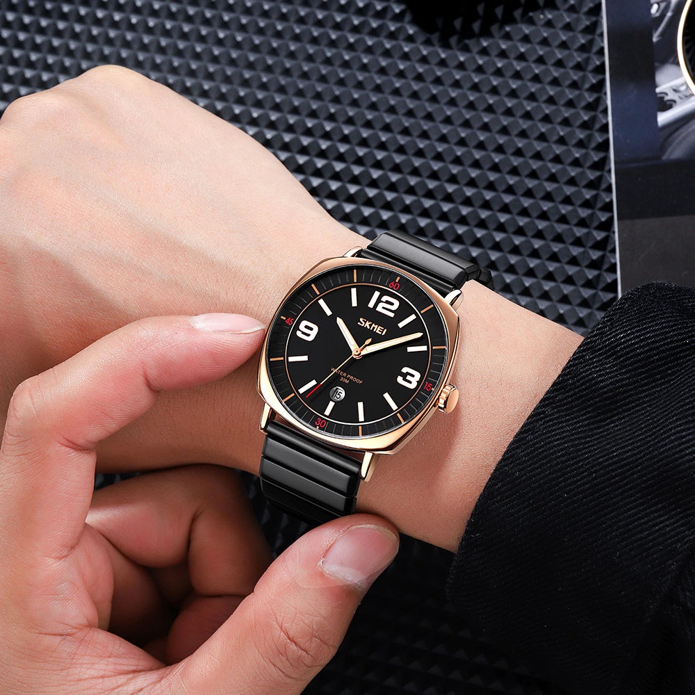 [BISA COD] SKMEI Jam Tangan Analog Pria Strap Stainless Steel - 9280