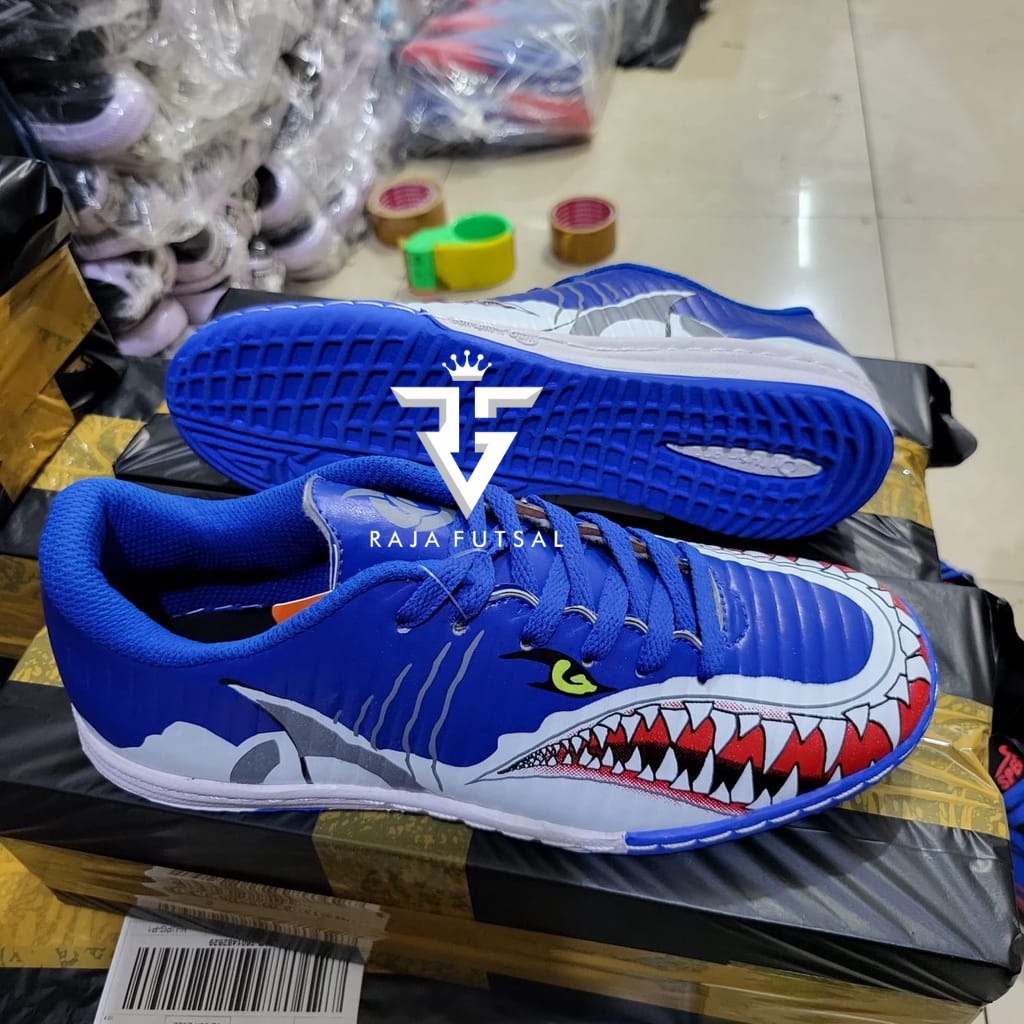 SEPATU FUTSAL  SHARK NEW 2022 SOL SUDAH DI JAHIT GARANSI 3 BULAN BILA SEPATU JEBOL TERBARU