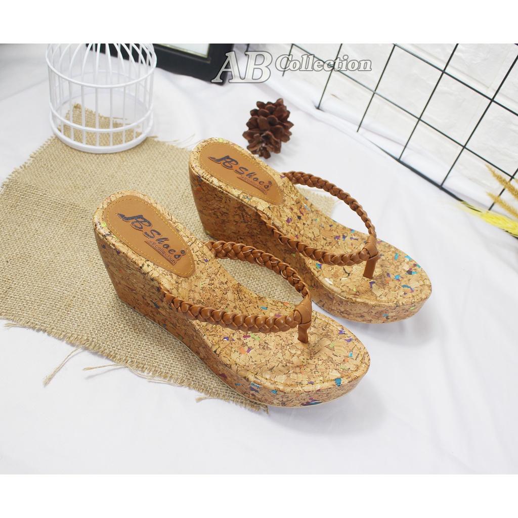 Promo Sandal Wanita Wedges Jepit Kepang JD 03