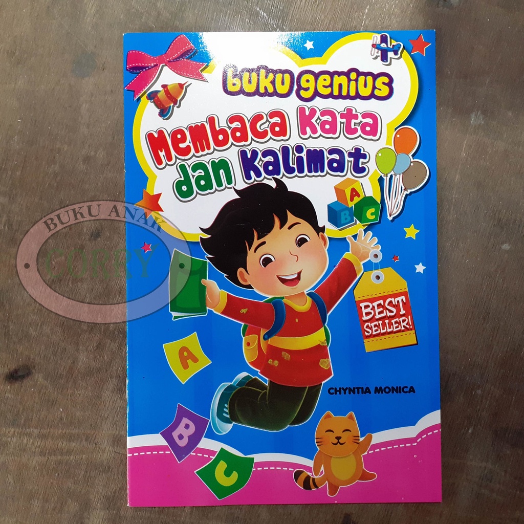 Buku Anak TK Genius Membaca Kata Kalimat Color Book Edukasi