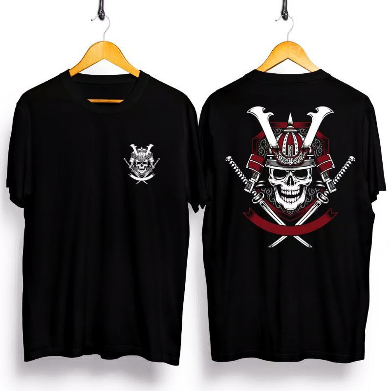 KAOS SAMURAI JEPANG RONIN SKUL || KAOS JEPANG SAMURAI || PRIA WANITA