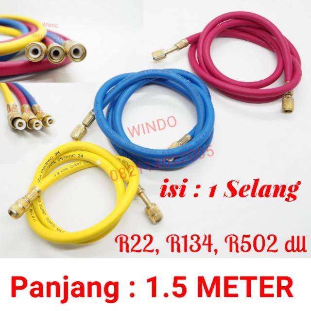 SELANG MANIFOLD R22 1.5METER | SELANG ANALIZER | SELANG MANIFOLD R134,R22,502,507 | SELANG ANALISER