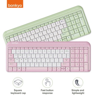 Bonkyo 2.4G Wireless Keyboard For Notebook Laptop Desktop PC