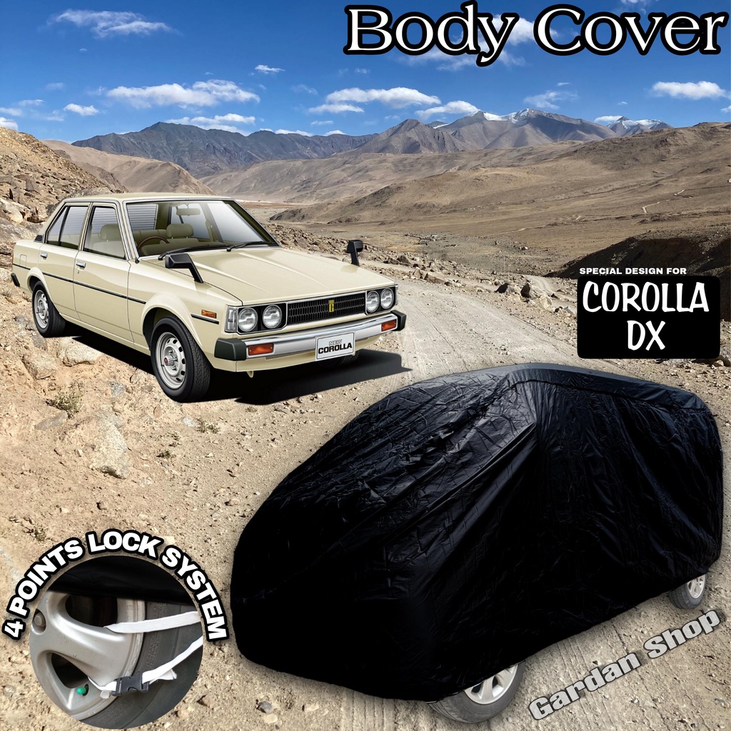 Sarung Mobil COROLLA DX Hitam POLOS Body Cover Corolla Dx Full Black