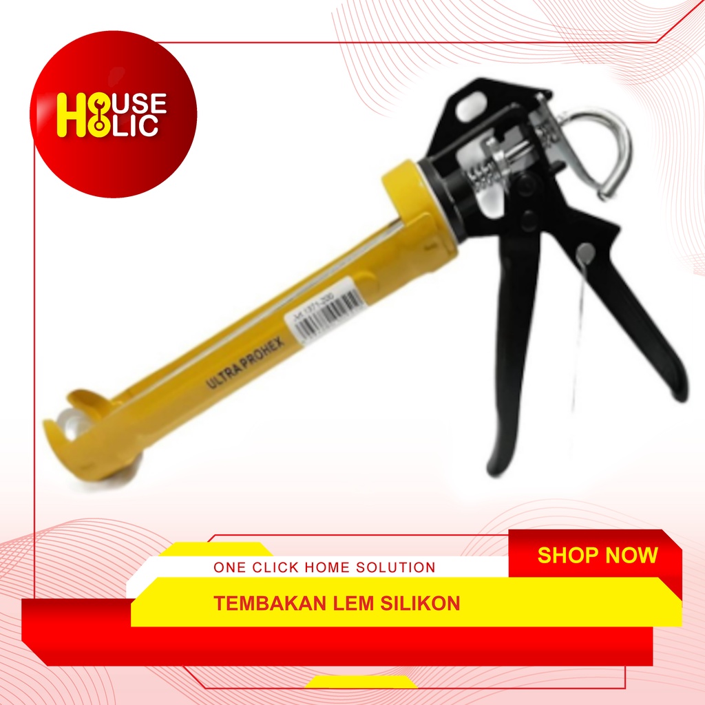 Tembakan Lem Silikon Silicone Caulking Gun Heavy Duty Hasston 1371-200