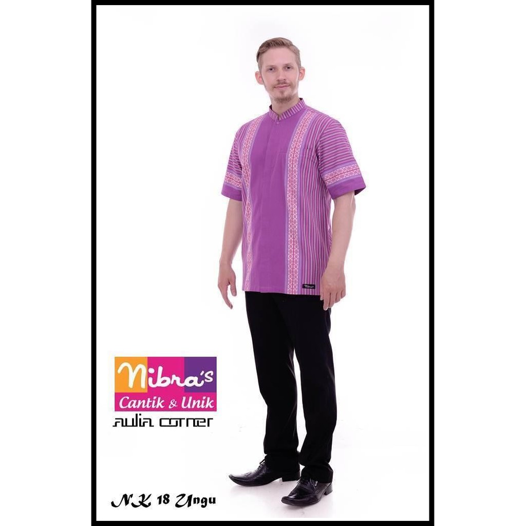 Baju Koko Terbaru Nibras NK 18 Ungu Baju Koko Murah Koko Dewasa