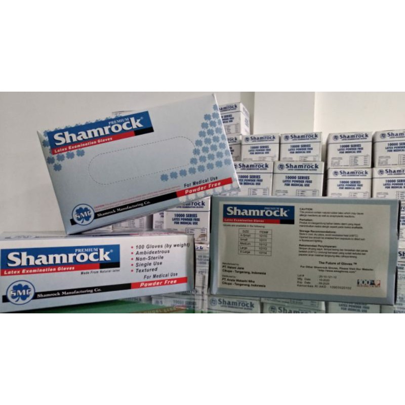 handscoon / sarung tangan latex SHAMROCK
