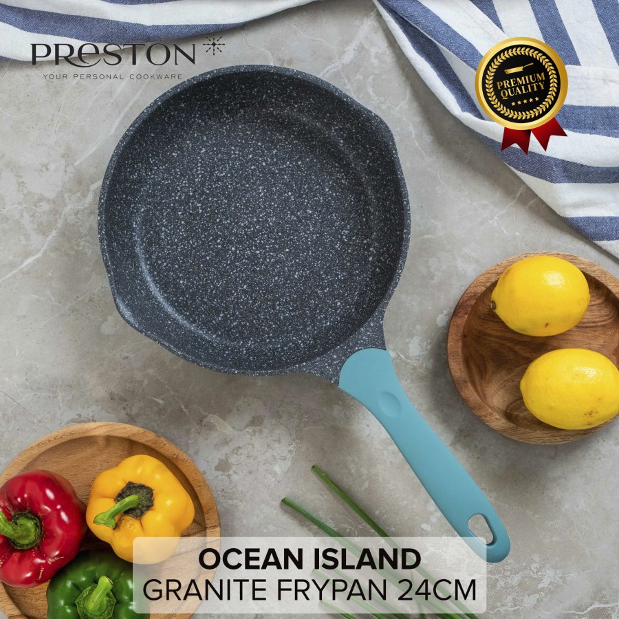 PRESTON COOKWARE - Ocean Island Granite Frypan 24cm Penggorengan Anti Lengket / Frypan Gift / Frypan Kekinian