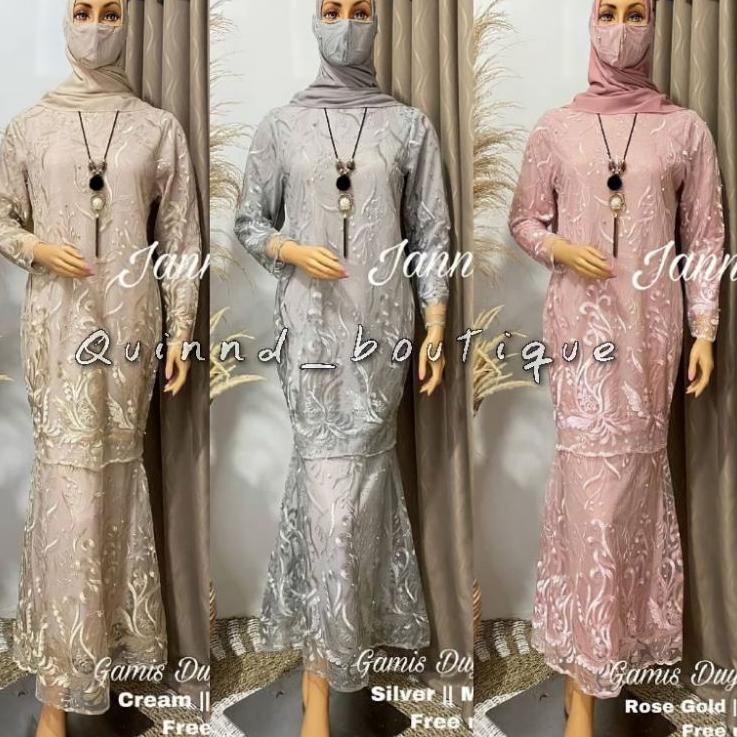 Paling Disukai.. GAMIS MAXI ANDARA MERMAID SLIM ORIGINAL REALPICT > GAMIS BROKAT TULLE BORDIR DUYUNG