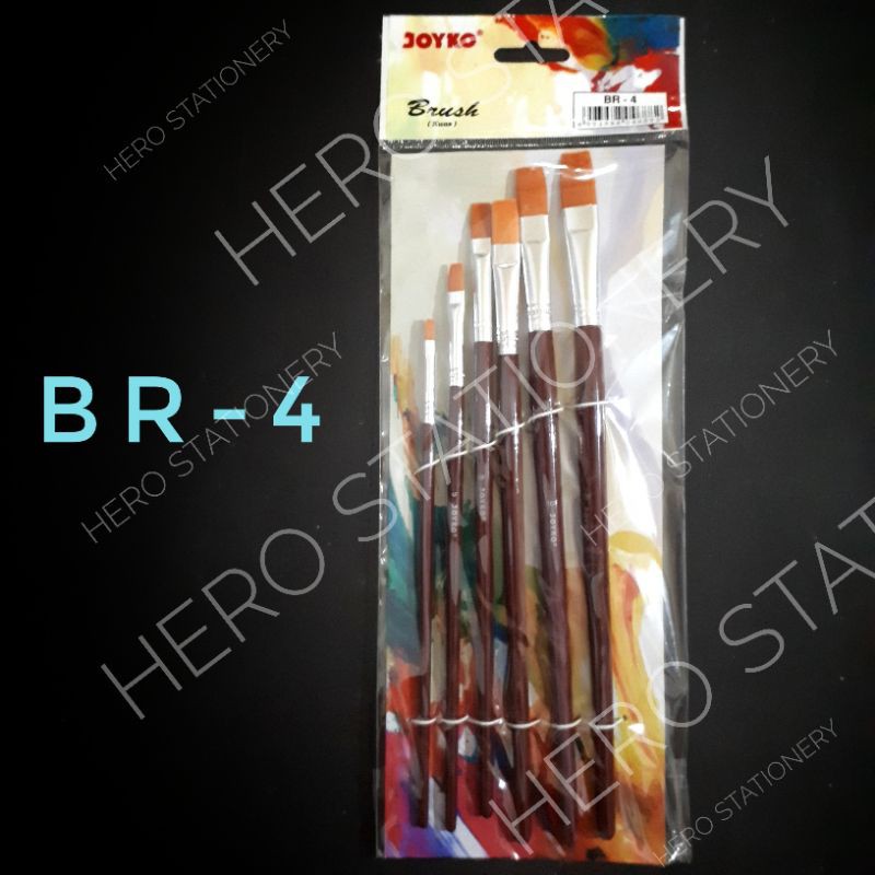 

Kuas lukis flat joyko set 6 kuas BR-4