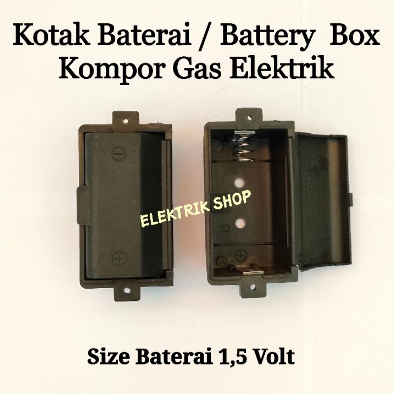 KOTAK BATERAI HITAM 1,5 VOLT KOMPOR ELEKTRIK / BATTERY BOX KOMPOR GAS ELEKTRIK