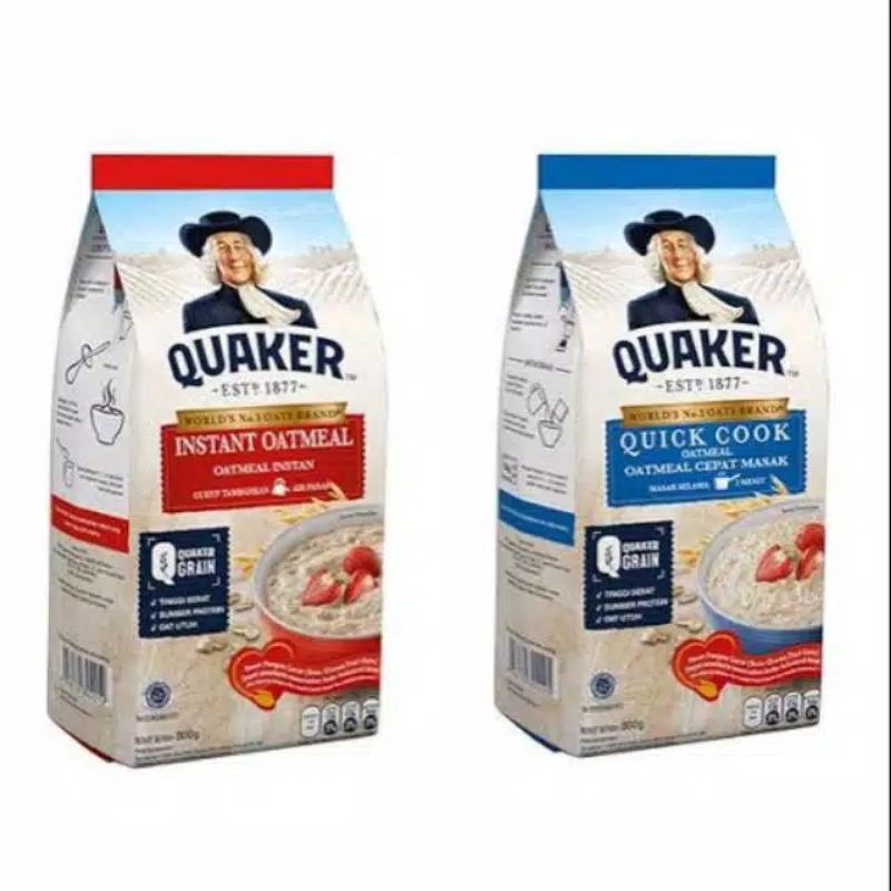 

Quaker Instan Oatmeal Quick Cook 800g Cereal Gandum Sehat