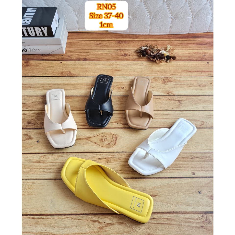 ABBUSHOES RN 05 sandal teplek mamilah 1cm