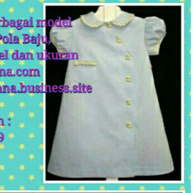 POLA PRODUKSI DRESS ANAK 026 [ Pola Baju Sewing Pattern ]