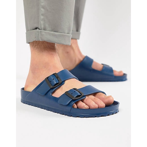 Sendal Pria Kekinian Terbaru Sandal Pria Karet EVA Sendal Selop Pria Hitam Polos Santai Sendal Pria