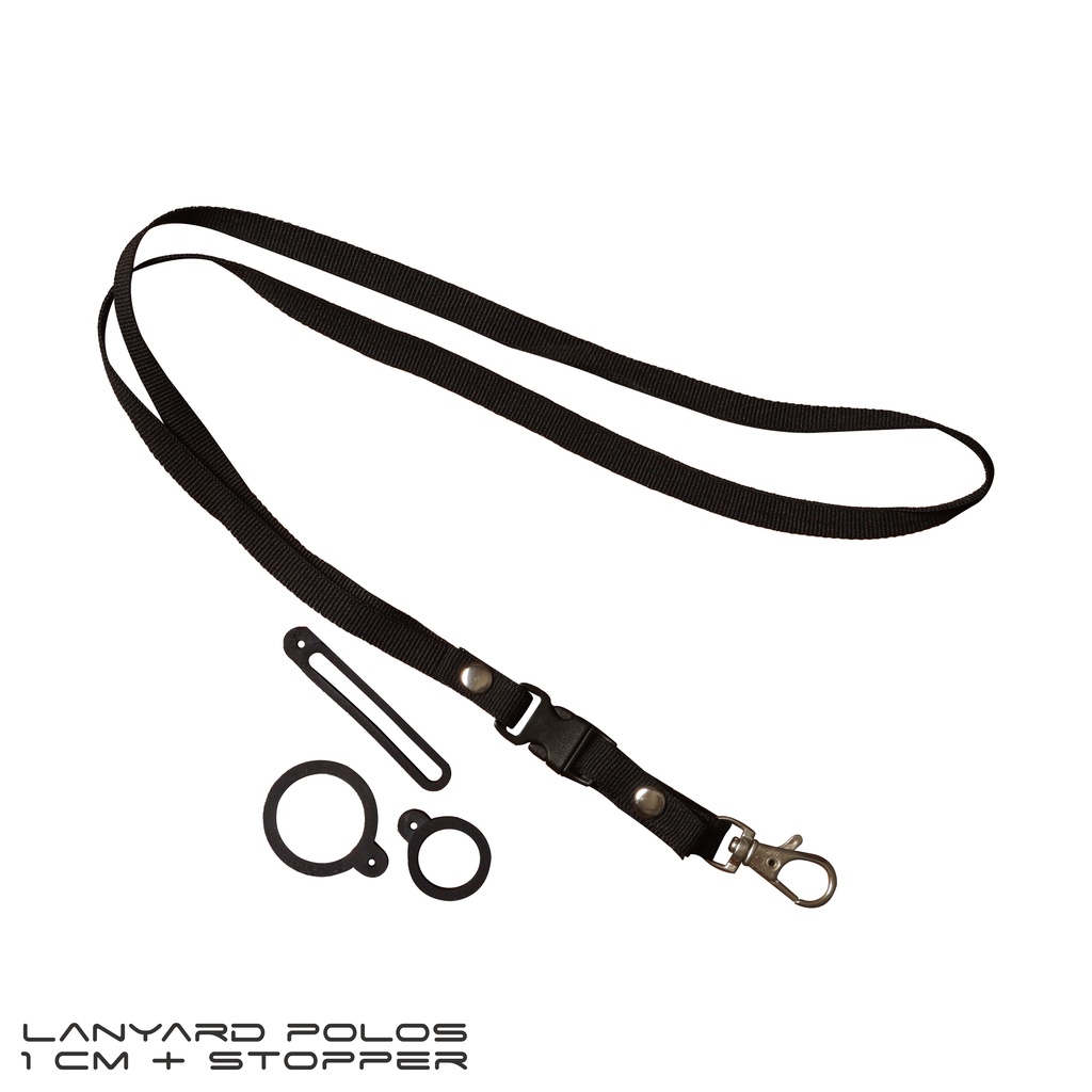 

Lanyard Hitam Polos 1cm Stopper + 2pcs Oring (13mm & 20mm)