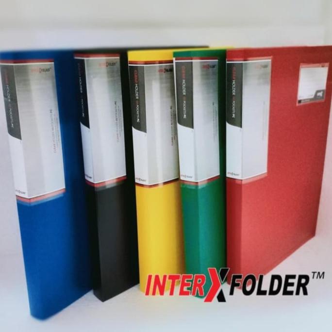 

Office & Stationery | Document Organizer | Inter X Clear Holder Folio 100 Pocket Lembar + Cover Book Tebal Hitam | Best Seller