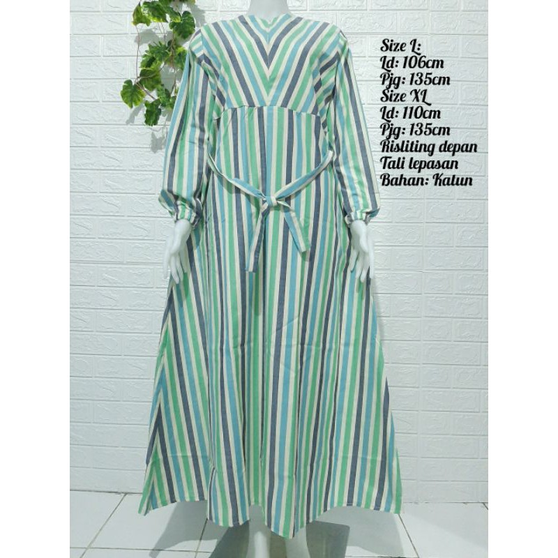 Gamis abaya motif salur
