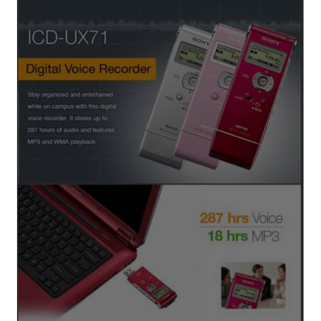 Voice Recorder Sony ICD UX71