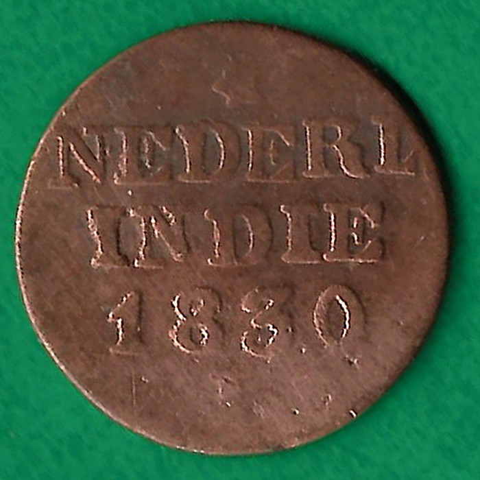 UB26 UANG KOIN KUNO ASLI 1 CENT TAHUN 1830 NEDERLAND INDIE KOLEKSI UANG LOGAM BELANDA MAHAR NIKAH