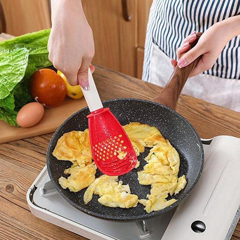 Multifunctional Cooking Spoon, Kitchen Tools, Skimmer Scoop Colander Strainer Grater Masher, Slotted Spoon