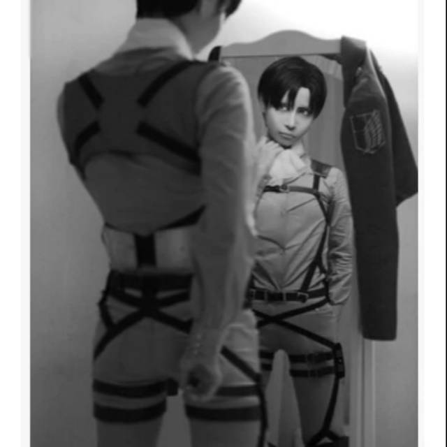 READY belt Attack on Titan/kostum cosplay Shingeki no Kyojin Recon Corps Harness sabuk hookshot