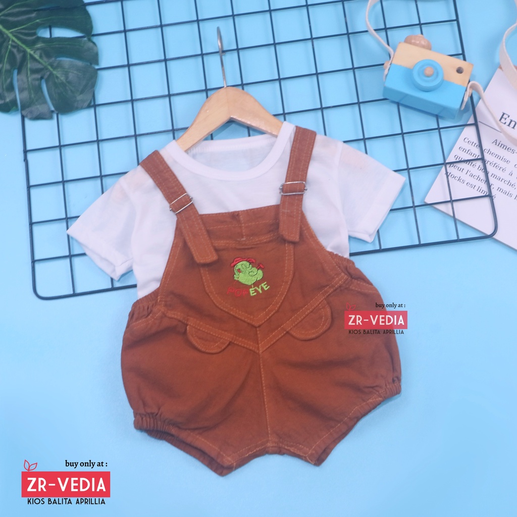 Celana Kodok Denim uk Bayi 3-12 bulan/ Overall Baby Kaos Setelan Celana Baju Kodok Levis Bahan Jeans