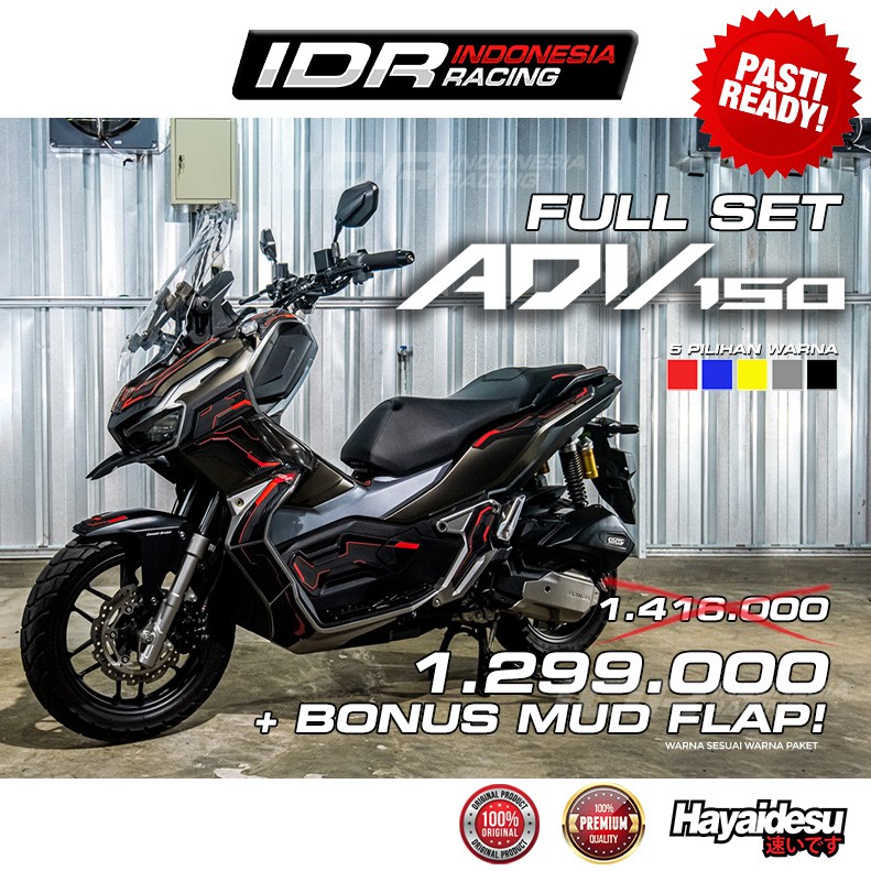 Hayaidesu Full Set ADV 150 Body Protector Aksesoris Variasi Karet Pelindung Stiker 3D