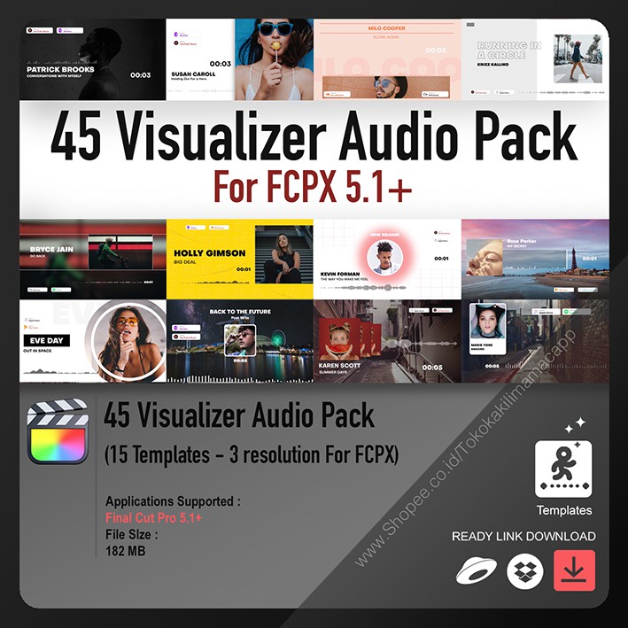 45 Audio Visualizer Pack for FCPX