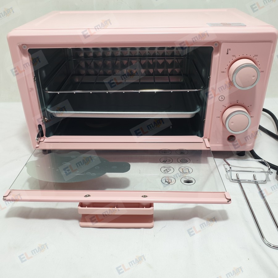 Oven Listrik Mini Mo 20 Mito Mo20 11 Liter Low Watt 400W Panggangan - Merah Muda simple praktis