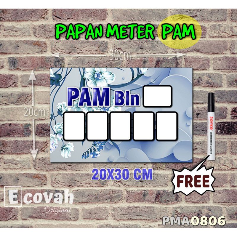 

Ecovah Papan Meter Listrik PLN PAM motif Unik - Flower 06