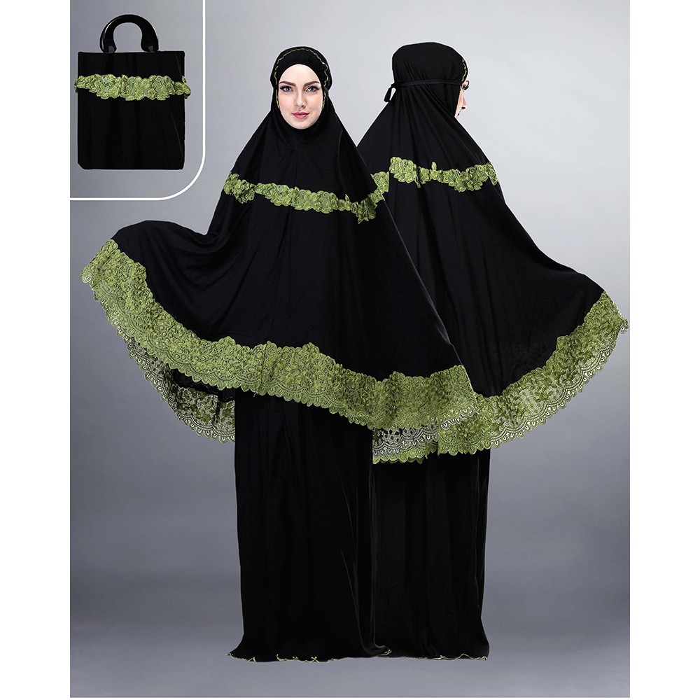 mukena wanita - mukena bordir - mukena hitam - mukena terbaru - mukenah hitam - telekung bordir