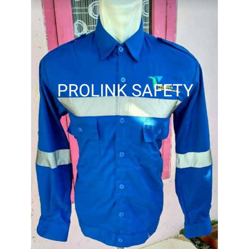 SERAGAM BAJU SAFETY BIRU BCA BENHUR SCOTLIGHT 5CM