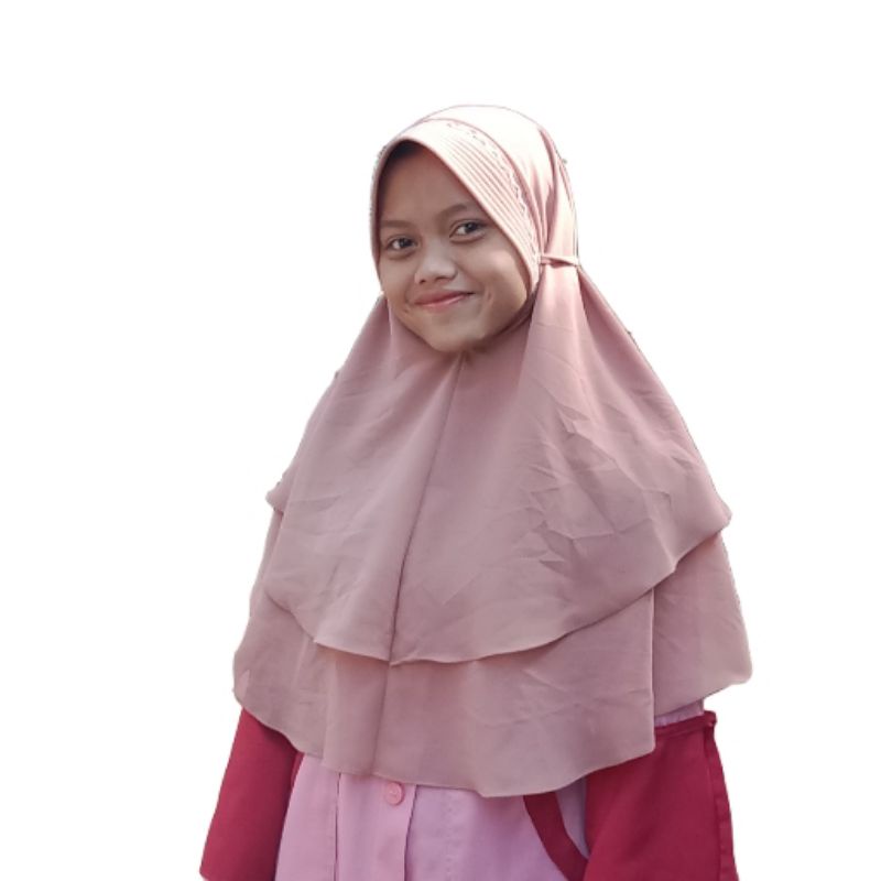 khimar ceruty babydoll dua layer grosir