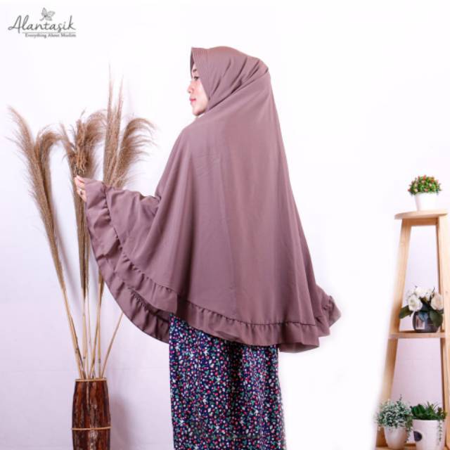 Alantasik - jilbab ALISHA jumbo XL Rempel R.23 / khimar instan hijab syari panjang wanita R.23