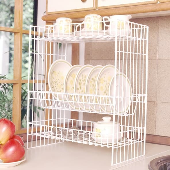 Rak piring / Rak Kitchen Set Modeline / Rak kawat susun 3