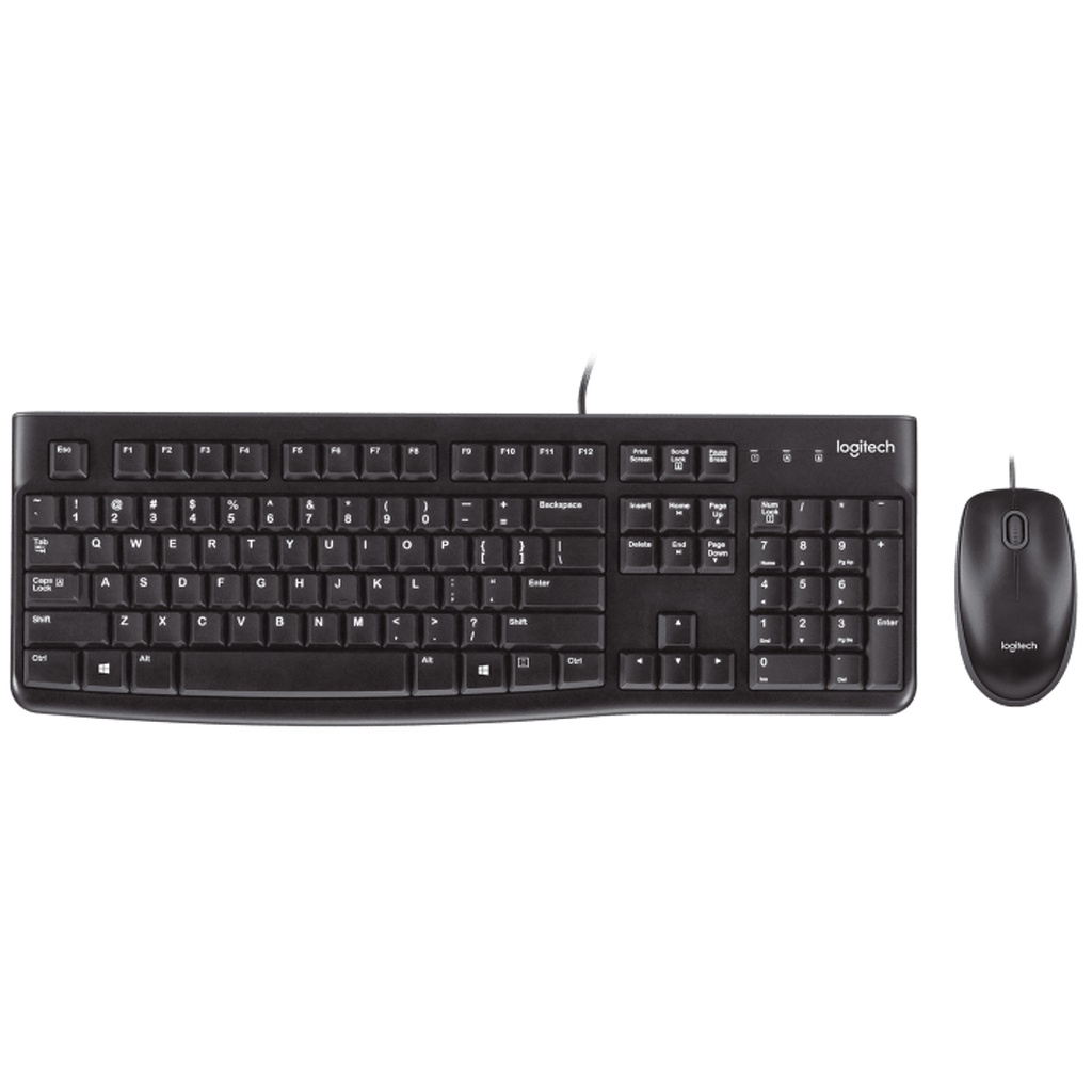 Logitech MK120 Combo Keyboard dan Mouse Kabel USB Original