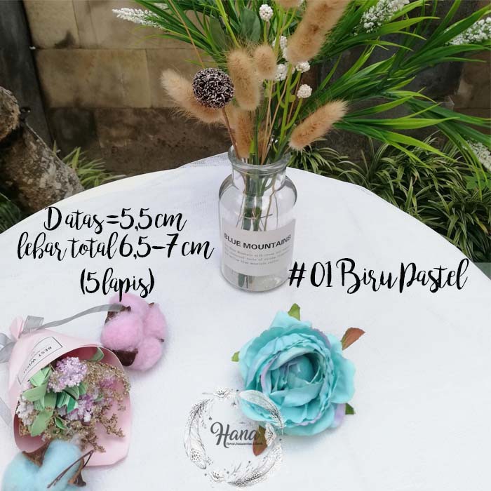 Bunga mawar plastik tanpa tangkai/ mawar artifisial/bunga plastik