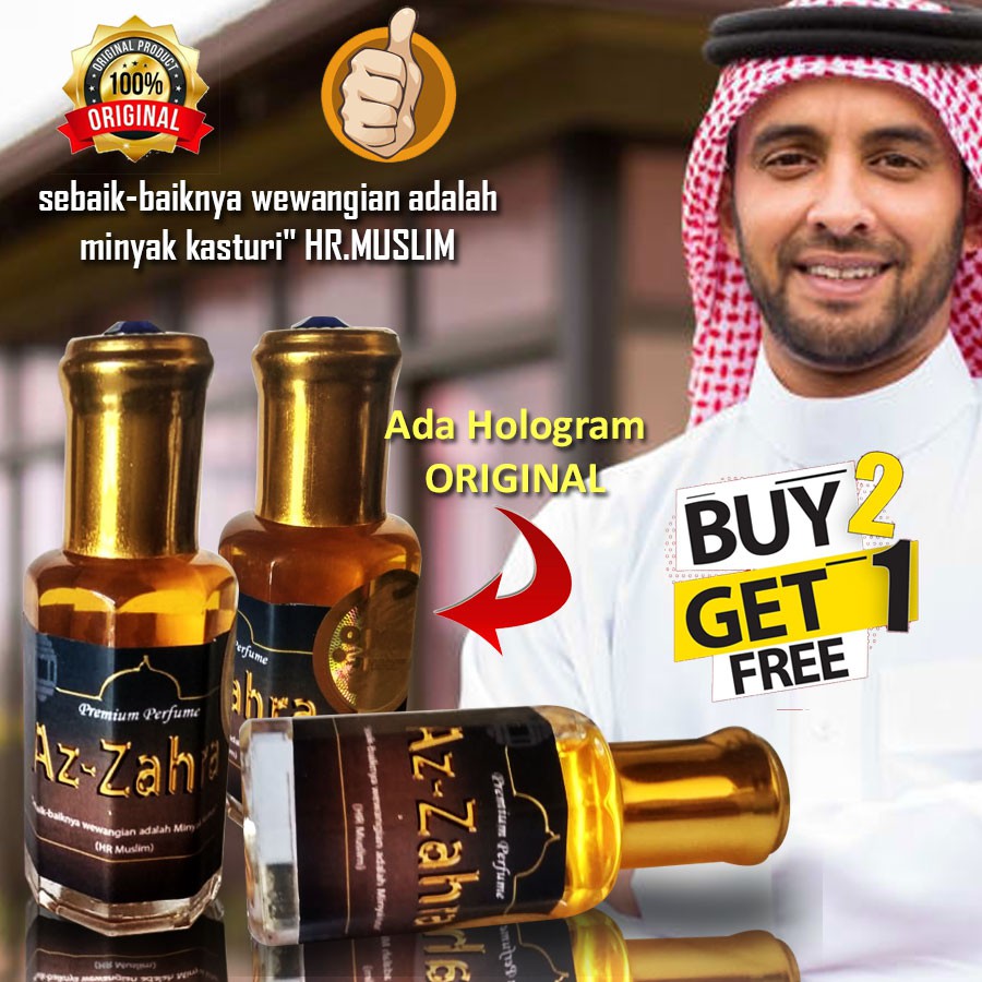 PALING LARIS - Parfum Minyak Wangi Kasturi Original 100% Tahan Lama Non Alkohol Original 24 Jam Mura