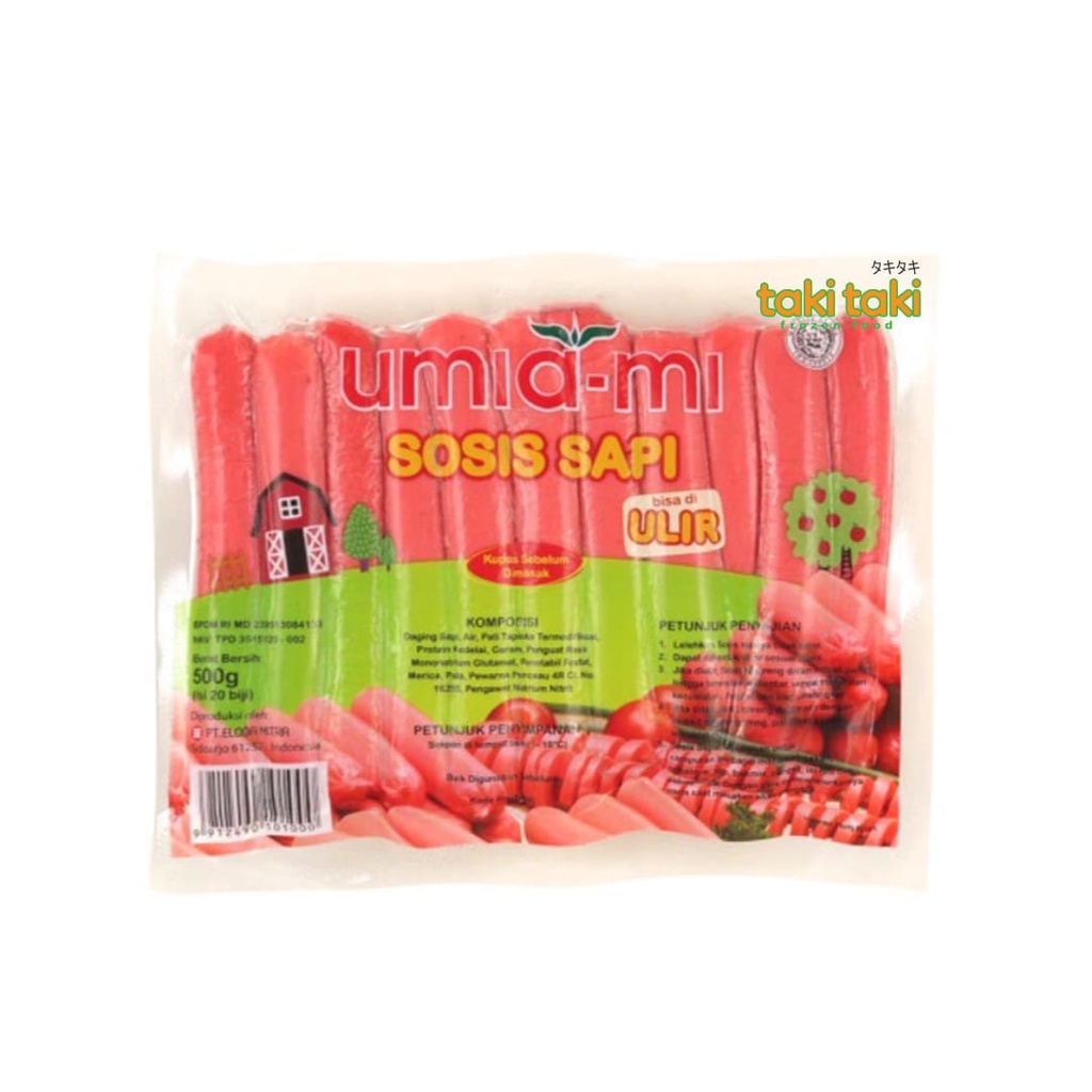 

Umiami Sosis Sapi, Sosis Sapi Ulir, Sosis Sapi Frozen kemasan 500gram