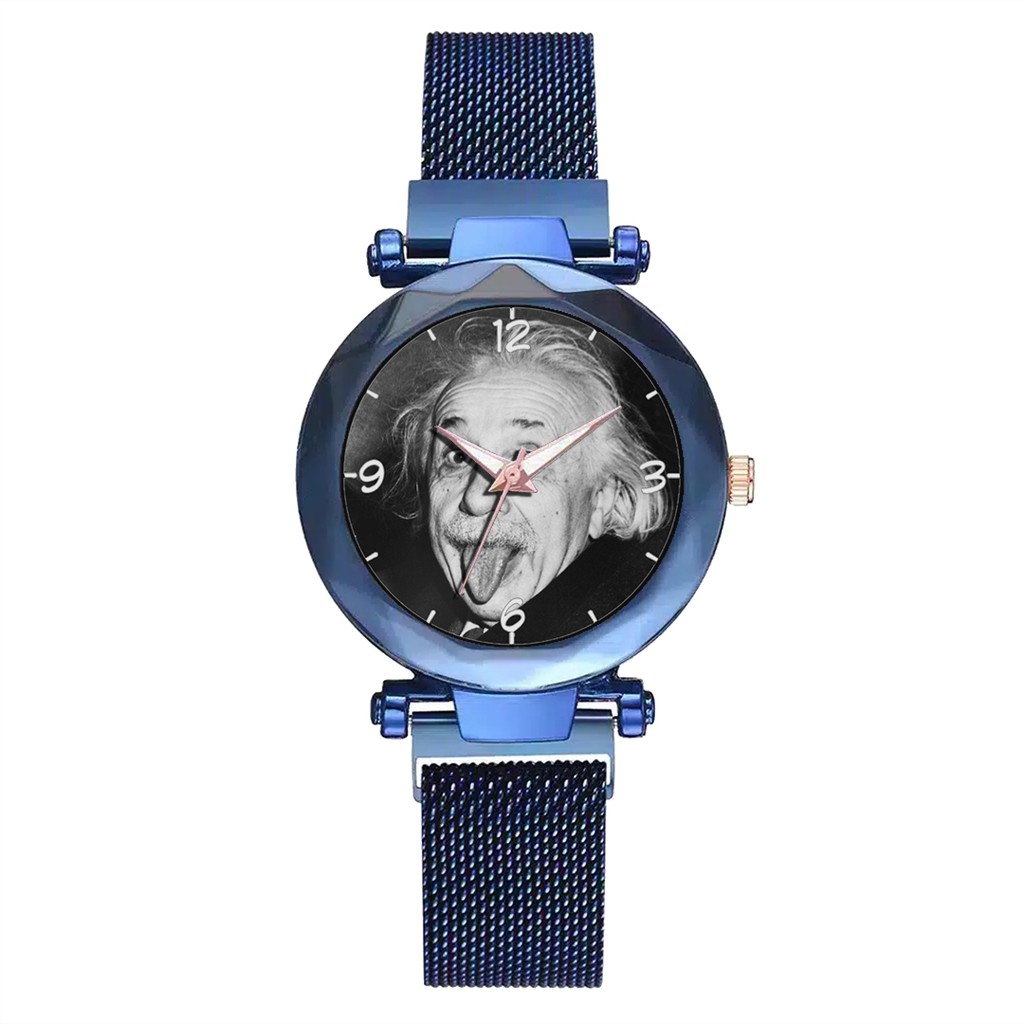 Jam Tangan Wanita Custom - ALBERT ENSTEIN Free Box &amp; Batre Cadangan